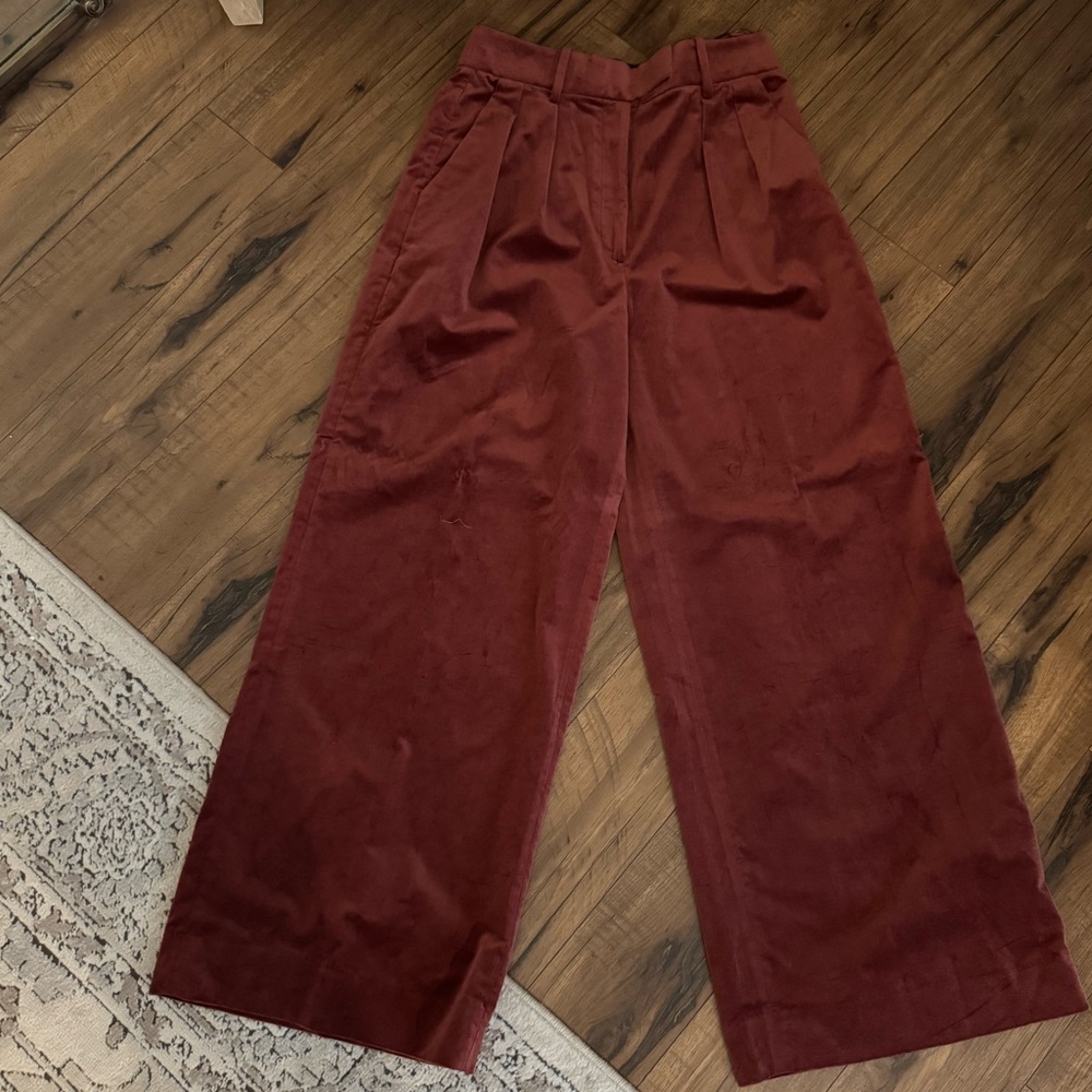 Banana Republic Velvet Wide-leg High-rise Pant